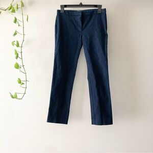 Theory "Movement Denim" Classic Skinny‎ Pant, Dark Wash Cropped Jeans, 2
